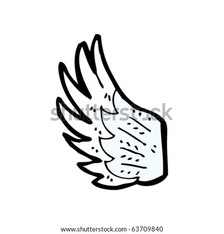 stock vector angel wing drawing