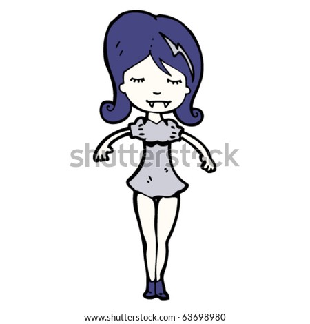 cute cartoon girl vampire. stock vector : vampire girl