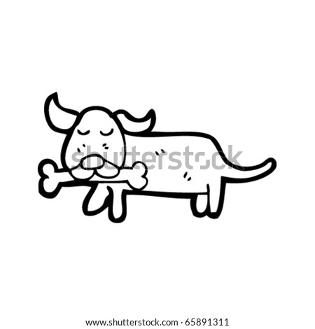 pictures of cartoon dog bones. stock vector : dog with one