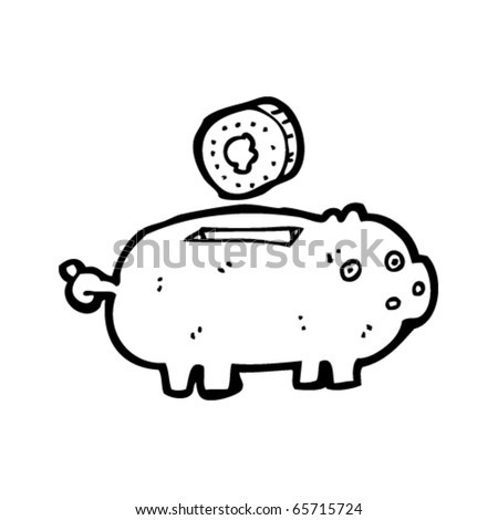 piggy bank cartoon. stock vector : piggy bank