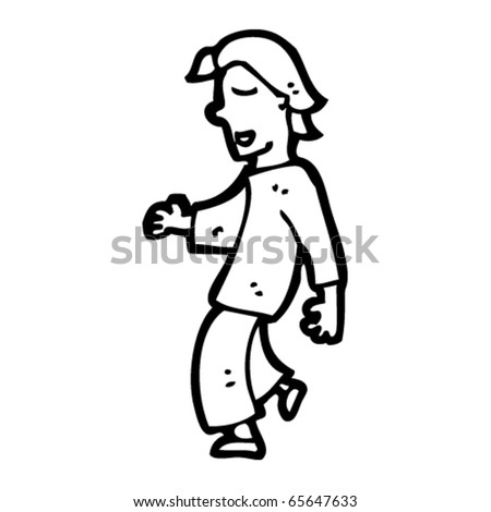 Walking Man Cartoon Stock Vector Illustration 65647633 : Shutterstock