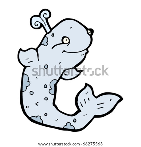 whale cartoon cute. stock vector : spouting whale cartoon