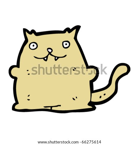 fat cat cartoon character. stock vector : fat cat with