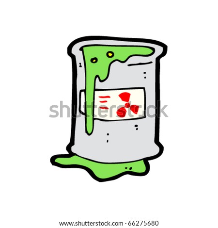 stock vector spilled toxic waste cartoon