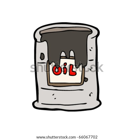 oil barrel cartoon. stock vector : crude oil drum