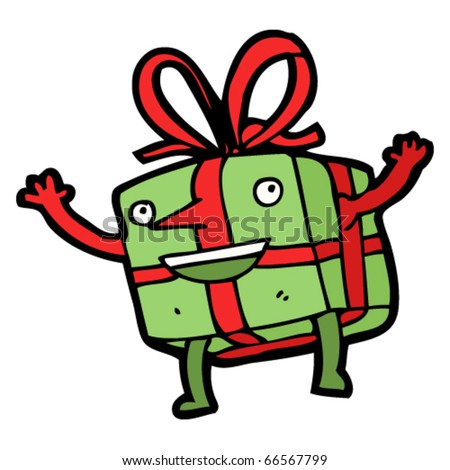 Christmas Present Cartoon Stock Vector Illustration 66567799 : Shutterstock