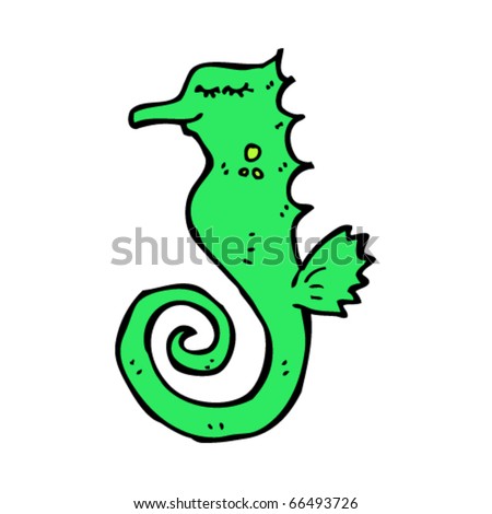 cartoon seahorse. happy seahorse cartoon