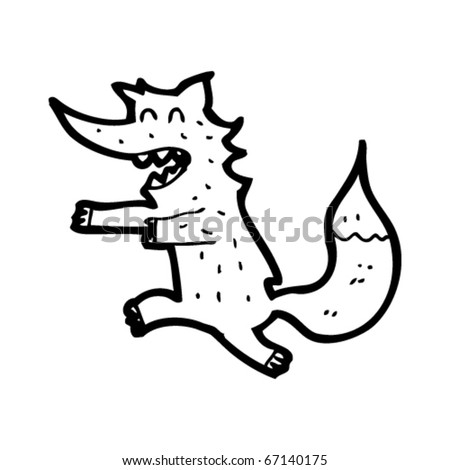 Cartoon Wolf Standing