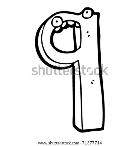 Cartoon Number Nine Stock Vector Illustration 71377714 : Shutterstock