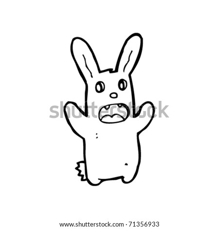 Retro Spooky Rabbit Cartoon Stock Vector Illustration Shutterstock