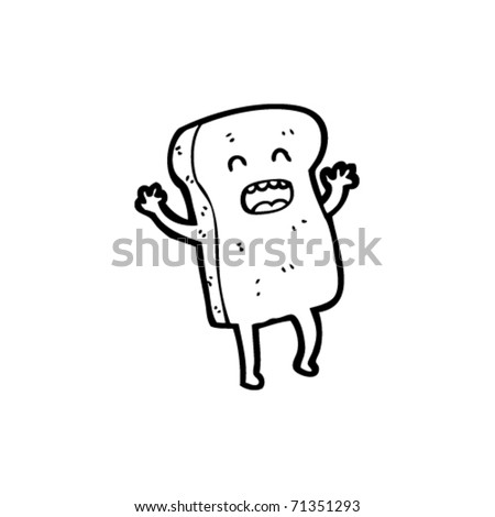 Happy Toast Cartoon Stock Vector Illustration 71351293 : Shutterstock