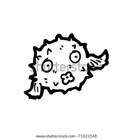 puffer fish cartoon. stock vector : puffer fish