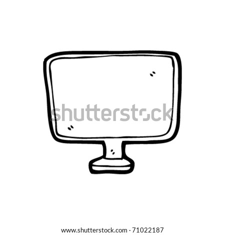 computer monitor cartoon