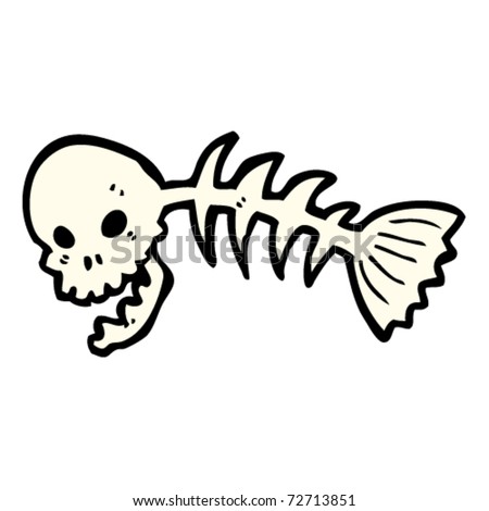 Cartoon Skeleton Fish