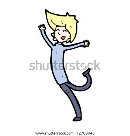 Happy Thin Person Cartoon Stock Vector Illustration 72703045 : Shutterstock