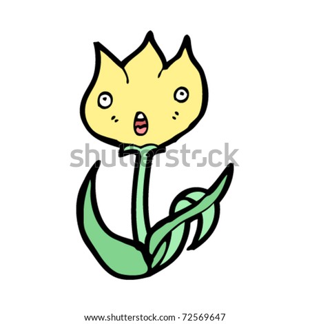Tulip Cartoon Stock Vector Illustration 72569647 : Shutterstock
