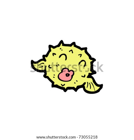 puffer fish cartoon. stock vector : puffer fish