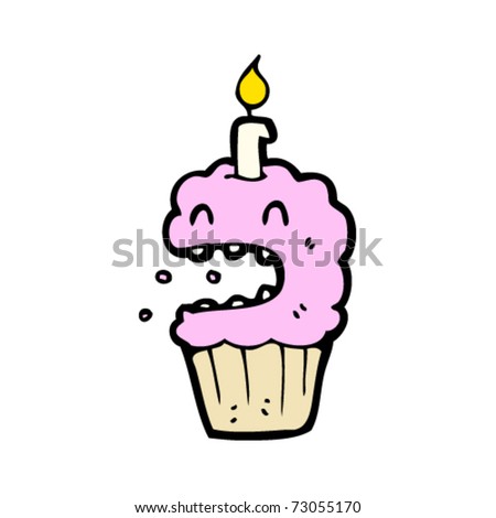 cupcakes cartoon background. birthday cupcake cartoon