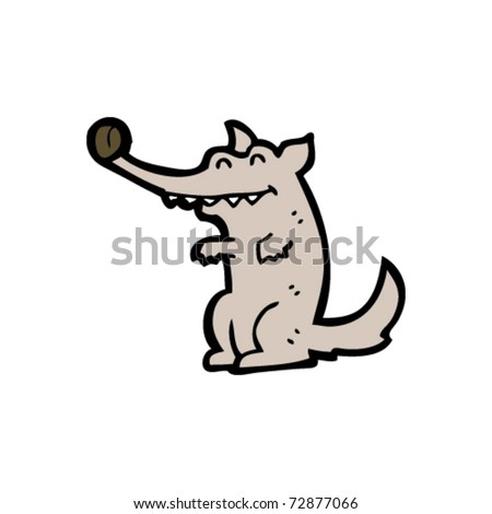 Smiling Wolf Cartoon Stock Vector Illustration 72877066 : Shutterstock