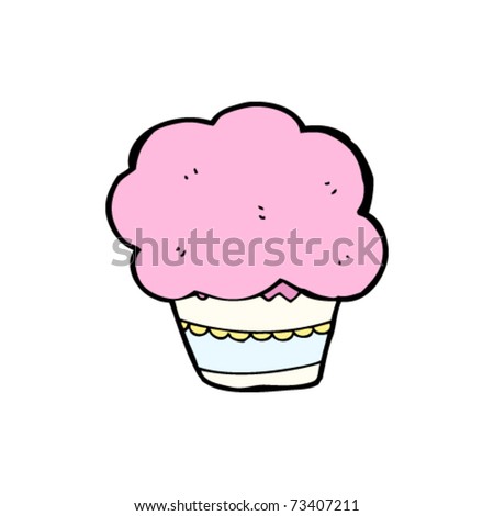 pink cupcakes cartoon. stock vector : pink cupcake