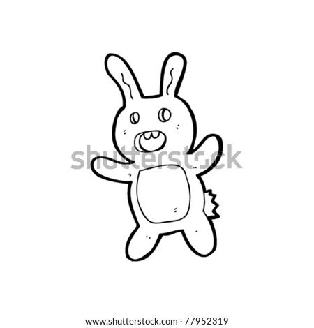 Scary Bunny Rabbit Cartoon Stock Vector Illustration 77952319