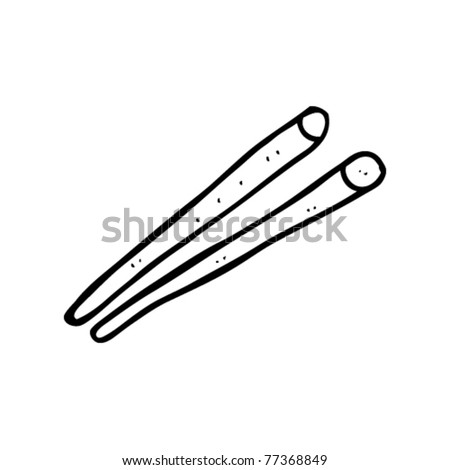 Chopsticks Cartoon Stock Vector Illustration 77368849 : Shutterstock