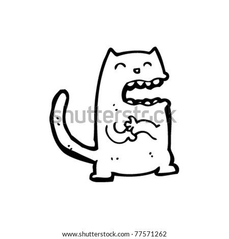 Laughing Cat Cartoon Stock Vector Illustration 77571262 : Shutterstock