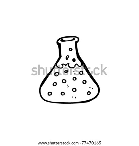 Bubbling Science Beaker Cartoon Stock Vector Illustration 77470165