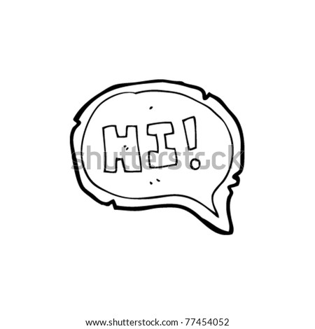 Hi Speech Bubble