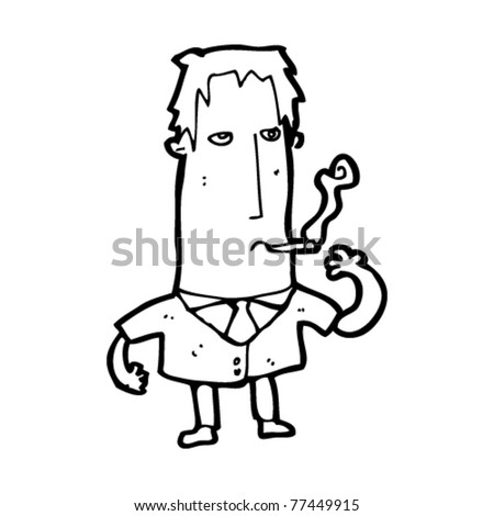 Smoking Man Cartoon