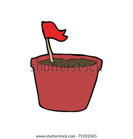 Plant Pot Cartoon Stock Vector Illustration 79202065 : Shutterstock