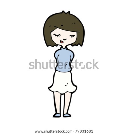 Happy Woman Cartoon Stock Vector Illustration 79831681 : Shutterstock