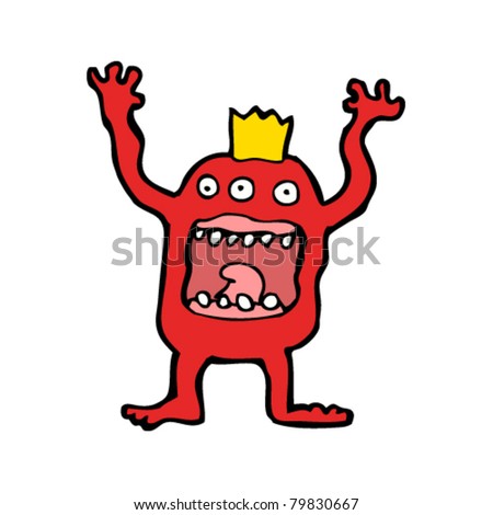 Scary Monster Cartoon Stock Vector Illustration 79830667 : Shutterstock