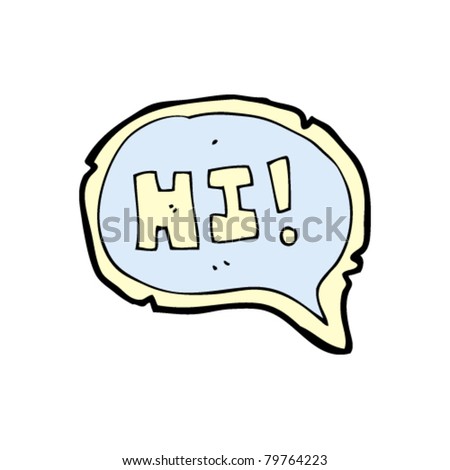 Hi Speech Bubble