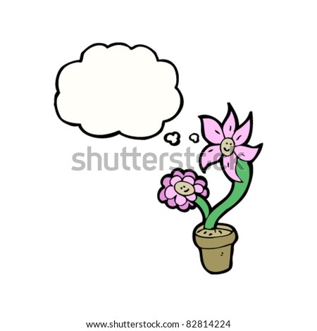 cartoon flower scene
