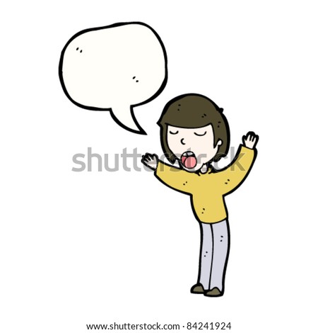 Cartoon Talking Person Stock Vector Illustration 84241924 : Shutterstock