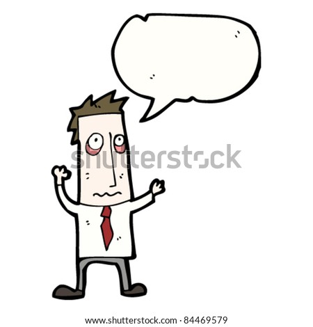 Cartoon Tired, Stressed Businessman Stock Vector Illustration 84469579