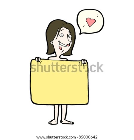 Cartoon Naked Woman Hiding Behind Towel Stock Vector Illustration Shutterstock