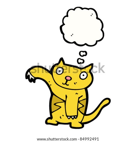 Cartoon Cat Scratching