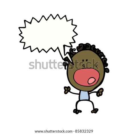 Cartoon Screaming Doodle Person Stock Vector Illustration 85832329