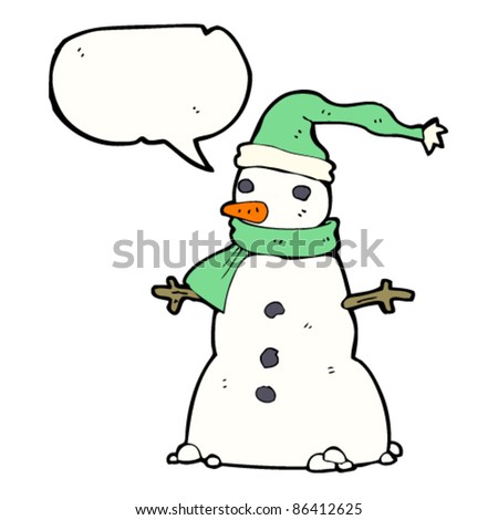 Christmas Snowman Cartoon