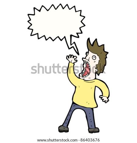 Cartoon Screaming Man Stock Vector Illustration 86403676 : Shutterstock