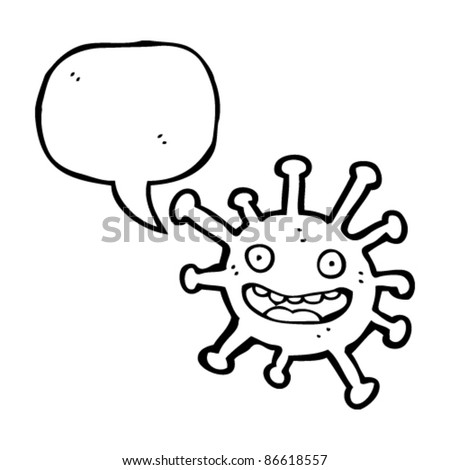 Happy Germ Cartoon Stock Vector Illustration 86618557 : Shutterstock