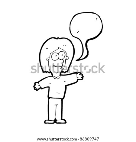 Cartoon Person Talking Stock Vector Illustration 86809747 : Shutterstock