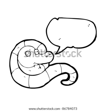Cartoon Coiled Snake