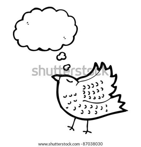 Bird Thinking Cartoon Stock Vector Illustration 87038030 : Shutterstock