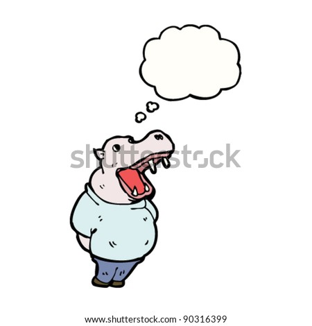 Happy Hippo Cartoon