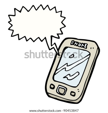 Mobile Phone Cartoon Stock Vector Illustration 90453847 : Shutterstock