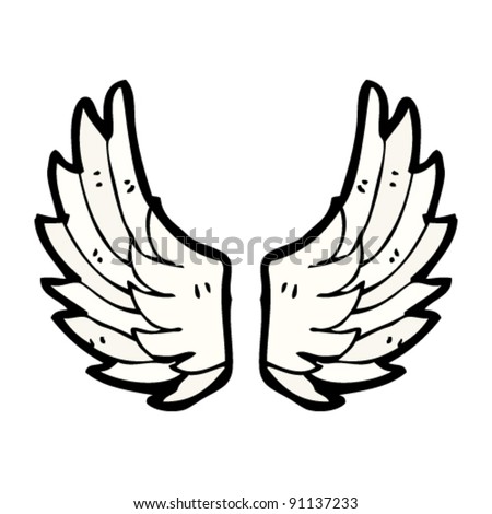 Good Logo Design on Cartoon Angel Wings Design Element Stock Vector 91137233
