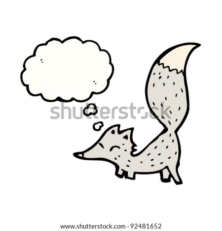 Cute Little Wolf Cartoon Stock Vector Illustration 92481652 : Shutterstock